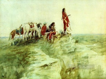 Indios americanos Painting - Medicine Rock 1890 Charles Marion Russell Indios Americanos